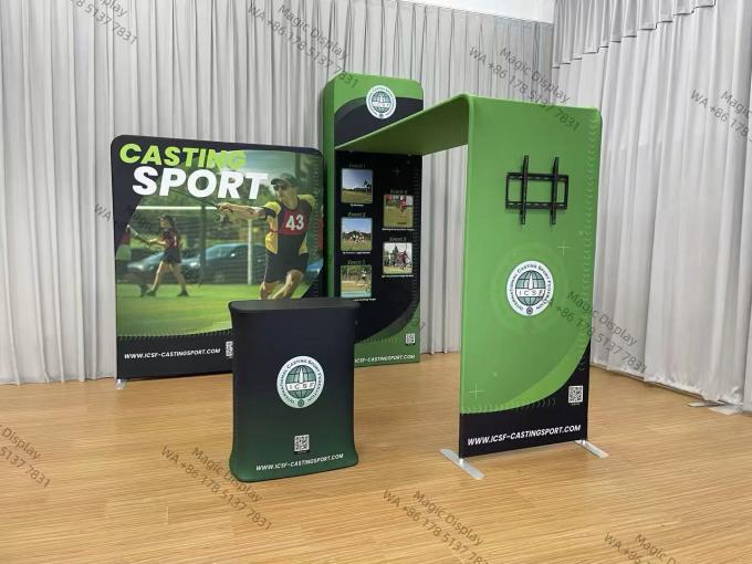 10x10ft Portable Aluminum Trade Show Booth with LED Lighting