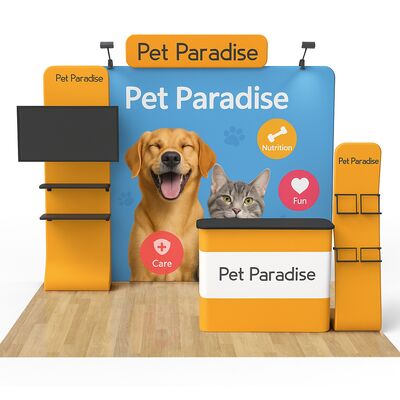 Portable Trade Show Booth Quick Set Up Tension Fabric Display Booth