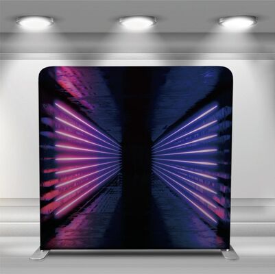 CMYK Dyr Sublimation Neon Light Tunnel Pillowcase Backdrop Tension Fabric Display Stand