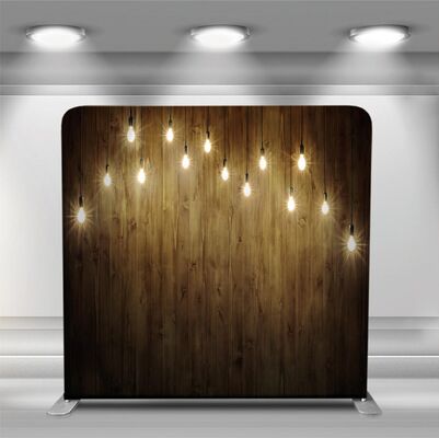 Custom Tension Fabric Display White Leather Pillowcase Backdrop Stand