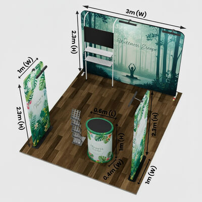 3x3m Trade Show Booth Portable Fabric Display Set For Events