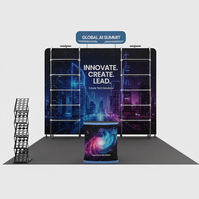 Tension Fabric Trade Show Booth Aluminum Frame Fabric Display Booth