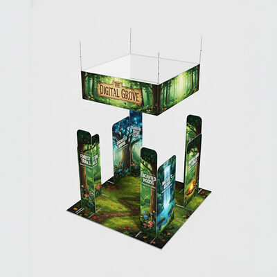 Modular Trade Show Booth Tension Fabric Display System For Expos