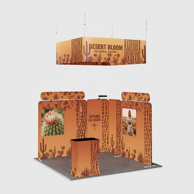 Custom Exhibition Trade Show Booth With Tension Fabric Display