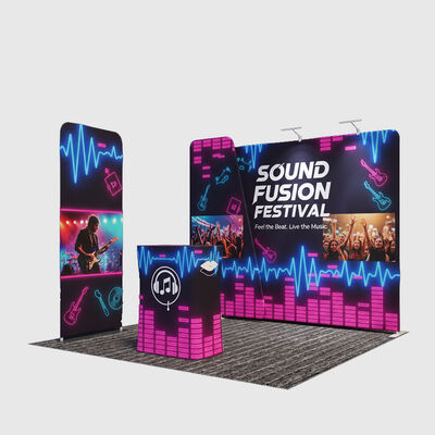 Portable Fabric Trade Show Booth System For Exhibitions And Events