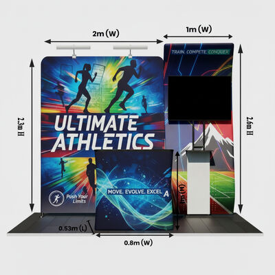 Trade Show Booth Displays 10x10 Booth Backdrop 250g Polyester Fabric