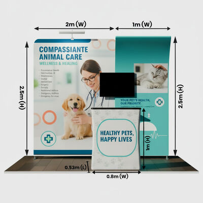Versatile Modular Trade Show Booth For Multiple Booth Layouts