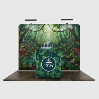 Customized 10x10 Exhibit Booth 10ft Stretch Fabric Display Booth