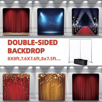 7x7ft Photo Booth Banner Backdrop Tension Fabric Photo Booth Backdrop