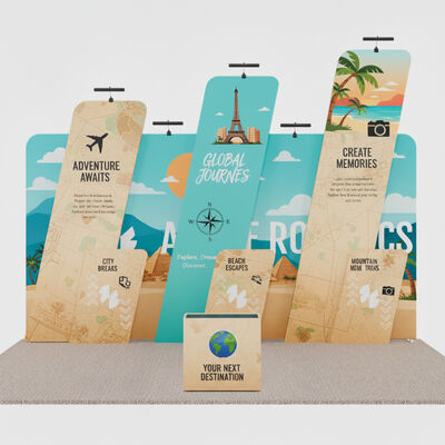 3x6m Trade Show Booth Portable Photo Booth Backwall Fabric Display Kit