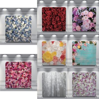8x8ft Pillowcase Backdrop Four Fabric Covers Photo Booth Display Graphic Set