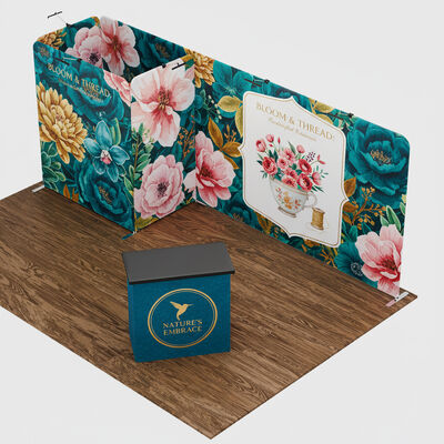 6X3m Mobile Exhibition Booth Single Side Portable Expo Displays