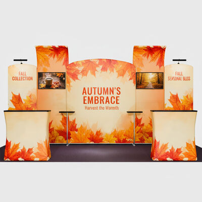 10x20ft Trade Show Booth Portable Fabric Display Kit Replaceable Graphics