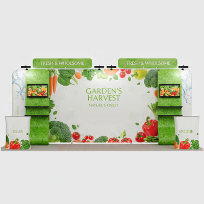 Modular Exhibit Booths 3x6m Tension Fabric Display Booth For Event