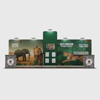 Polyester Fabric 10x20 Exhibit Booth CMYK Printed 10x20 Modular Booth