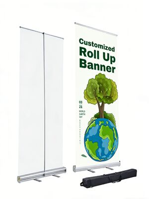 Aluminum Popup Graphic 85x200cm Retractable Banners For Trade Shows