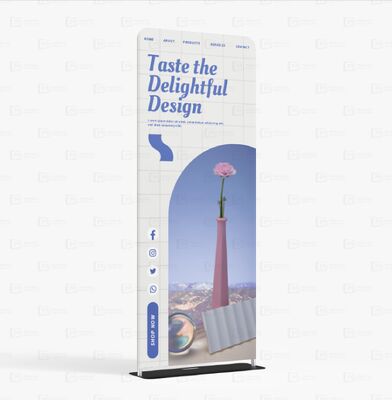 Tension Fabric Tube Display Advertising Banner Stand Custom Printed Graphic For Event Promotion