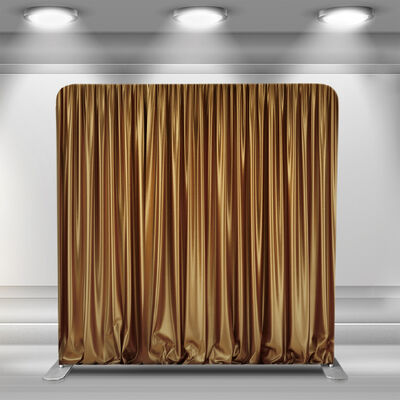 Gold Drape Pillow Case Photo Booth Straight Backdrop Wall Pillow Cover Backdrop With Stand For Birthday Wedding Baby Shower Party