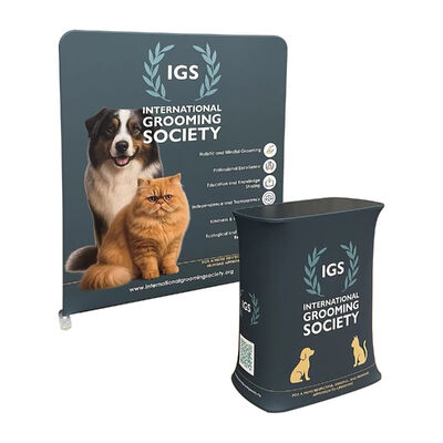 Portable 10x10ft Aluminum Tube Tension Fabric Advertising Promotion Trade Show Equipment Booth