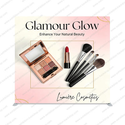 Custom Tension Fabric Display Backdrop Pillow Cover Backdrop With Stand Custom Business Marketing Banner