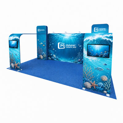 Portable Trade Show Booth Kits Ideal for Frequent Exhibitors 10x20ft Quick Installation Booth