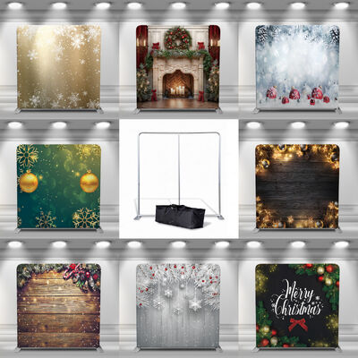 8×8ft and 7.6×7.6ft Christmas-Themed Backdrops for Parties & Events