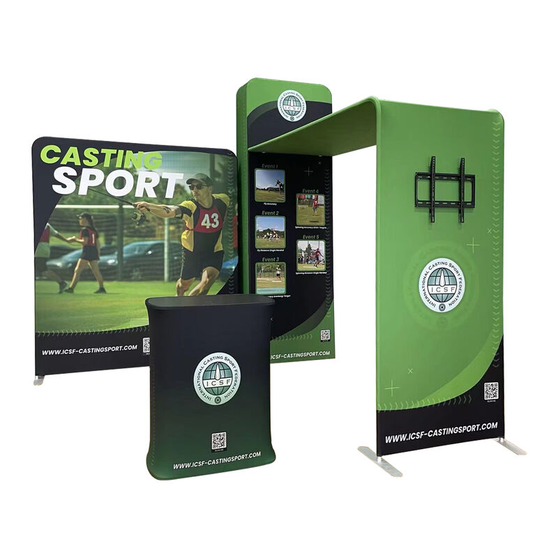10x10ft Portable Aluminum Trade Show Booth with LED Lighting