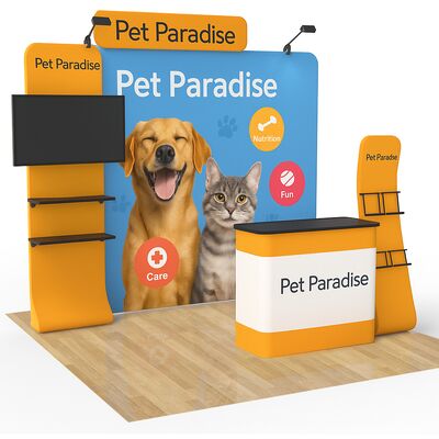 Portable Trade Show Booth Quick Set Up Tension Fabric Display Booth