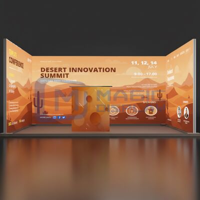 U Shape SEG Light Box 10x10ft Backlit Exhibition Stand Trade Show Booth