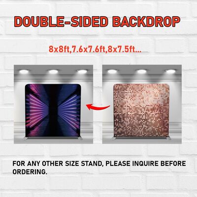 CMYK Dyr Sublimation Neon Light Tunnel Pillowcase Backdrop Tension Fabric Display Stand