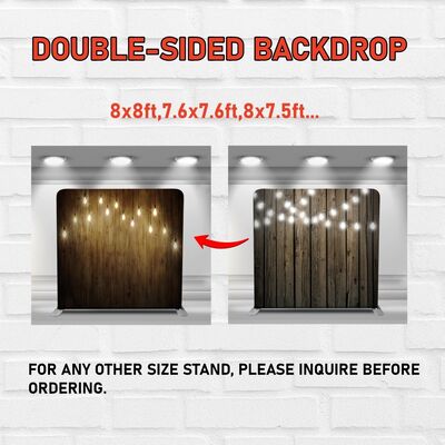 Custom Tension Fabric Display White Leather Pillowcase Backdrop Stand