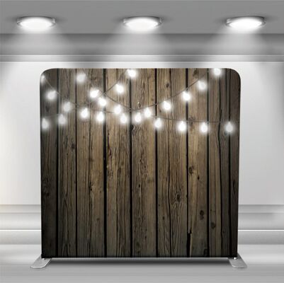 Custom Tension Fabric Display White Leather Pillowcase Backdrop Stand