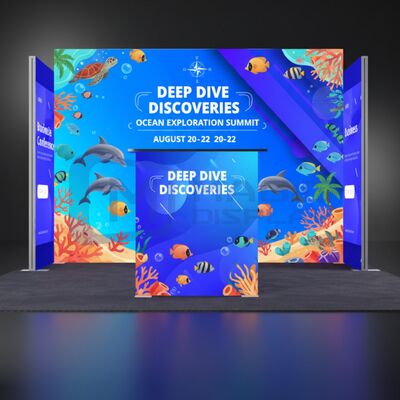 3x3m Dye Sublimation Lightbox Booth Modular Exhibition Stands