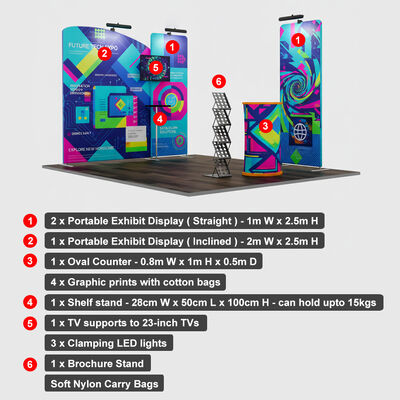 3x3m Trade Show Booth Setup for Portable Exhibition Display