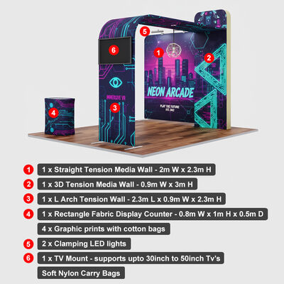 3x3m Trade Show Booth Display Package for Events and Exhibitions