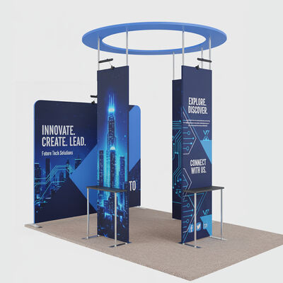 Trade Show Booth Tension Fabric Structure Stretch Graphic Lightweight Frame Design