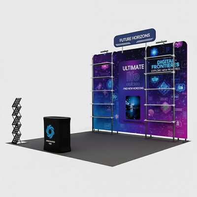 Tension Fabric Trade Show Booth Aluminum Frame Fabric Display Booth