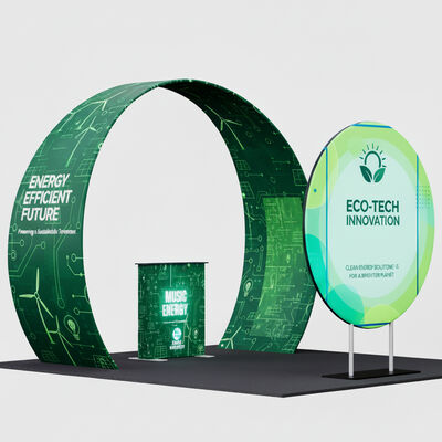 Portable Trade Show Booth Tension Fabric Display System For Exhibitions