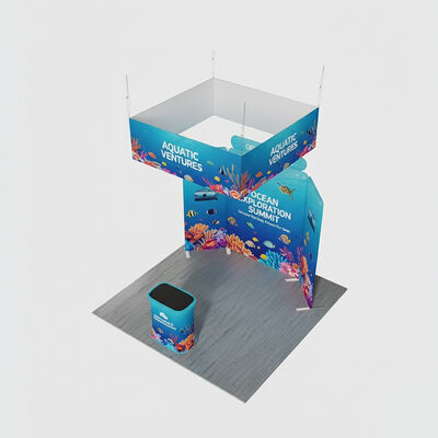 Custom Trade Show Booth Tension Fabric Display System For Event Use