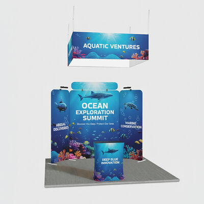 Custom Trade Show Booth Tension Fabric Display System For Event Use