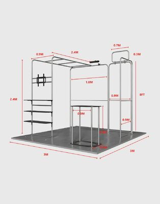 Modern Trade Show Booth Tension Fabric Display System For Exhibits
