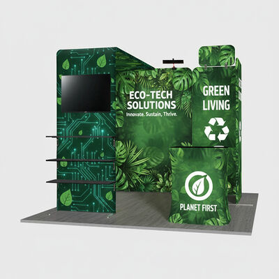 Modern Trade Show Booth Tension Fabric Display System For Exhibits