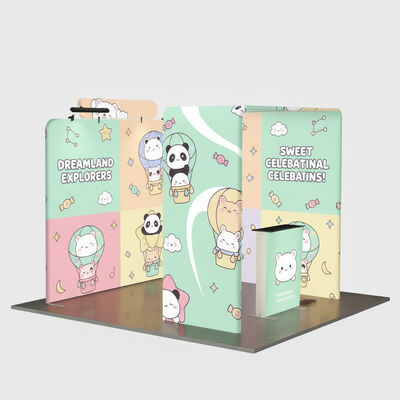 250g Exhibition Stretch Fabric Displays 10x10ft Tension Fabric Display Booth