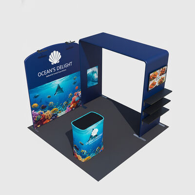 Clean Design Trade Show Booth Tension Fabric Display System