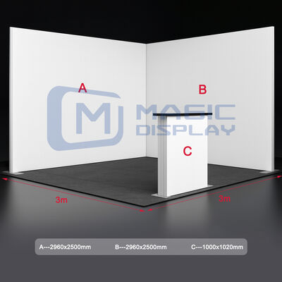LED Backlit SEG Light Box Exhibition Backdrop with Dye Sublimation Printing and Tool-Free Assembly