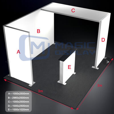 Aluminum Alloy SEG Light Box 10x10ft Trade Show Display Booth Stand