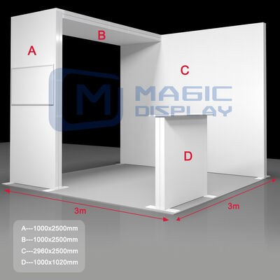 10x10ft Trade Show Light Box SEG Backlit Trade Show Booth For Exhibition