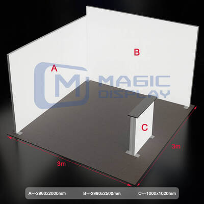 SEG Light Box Exhibition Backdrop with Dye Sublimation Printing, Tool-Free Assembly, and Custom Sizes
