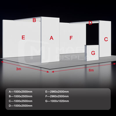 SEG 10x20 Trade Show Booth Lightweight 20x20 Fabric SEG Lightbox