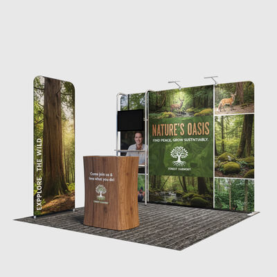 Lightweight Aluminum Trade Show Booth Tension Fabric Portable Exhibition Booth
